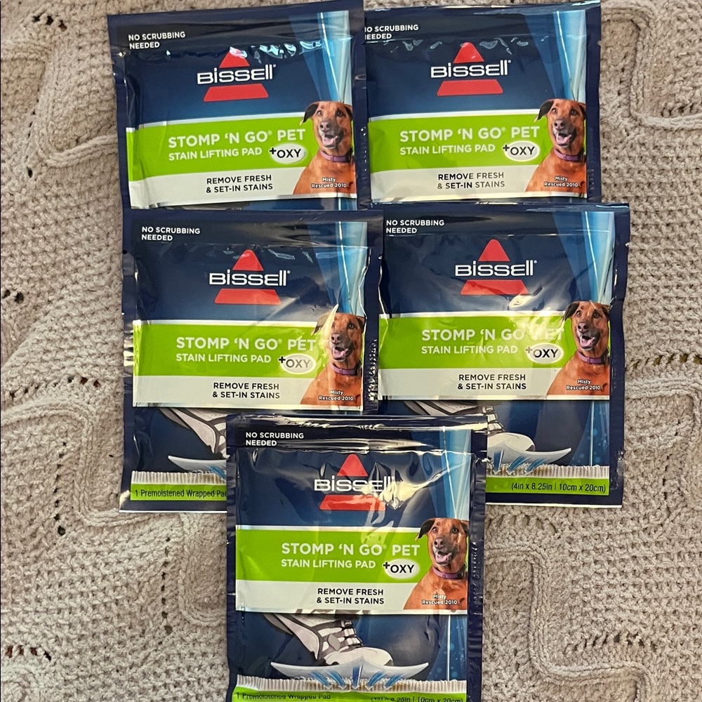 Bissell Stomp 'N Go Pet Stain Lifting Pads - Blue and Green